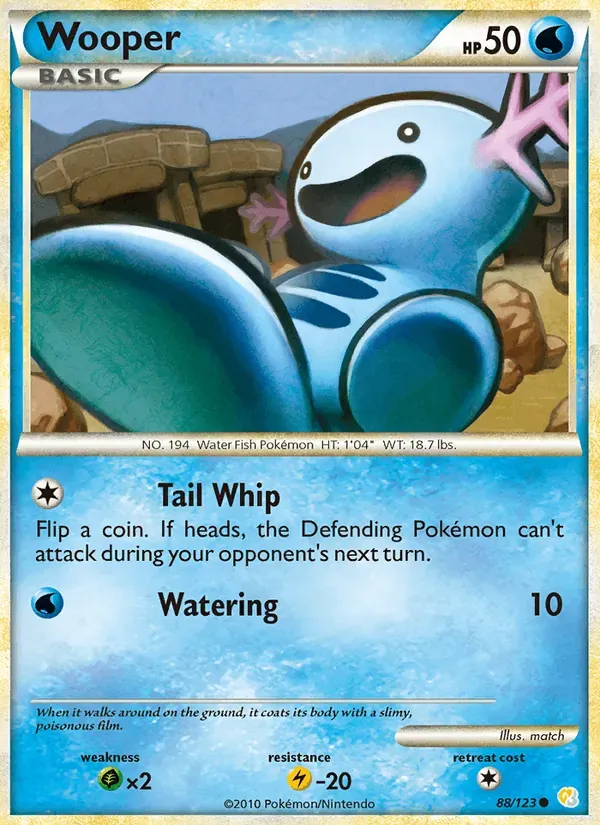 Wooper 88/123 HeartGold SoulSilver