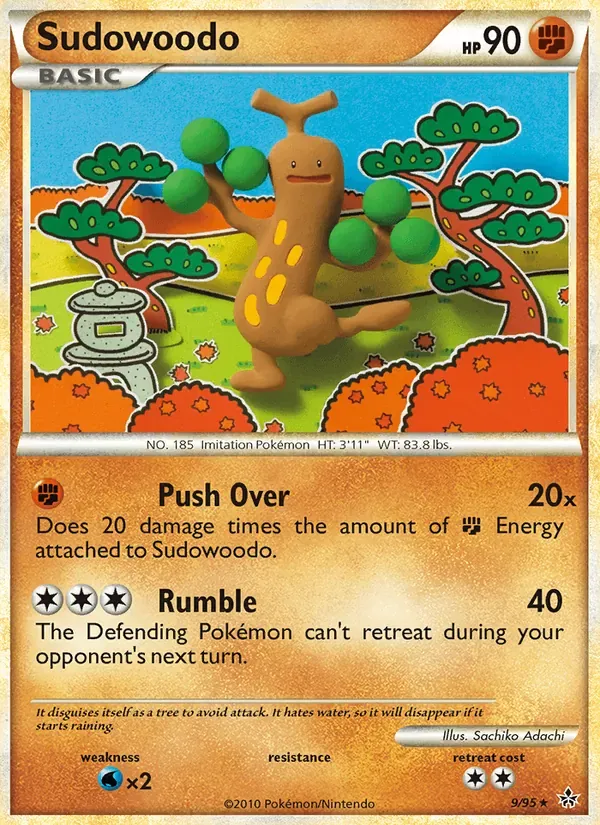 Sudowoodo 9/95 Revelado