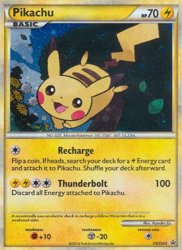 Pikachu HGSS03/25 HGSS Black Star Promos