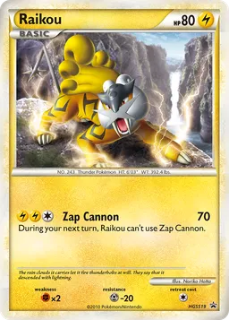Raikou HGSS19 HGSS Black Star Promos