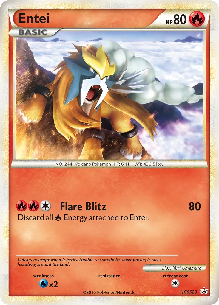 Entei HGSS20/25 HGSS Black Star Promos