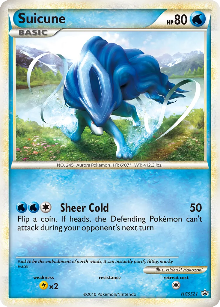 Suicune HGSS21/25 HGSS Black Star Promos