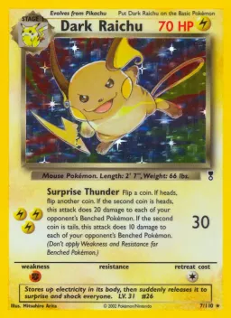 Dark Raichu 7 Legendary Collection