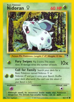 Nidoran ♀ 82 Legendary Collection