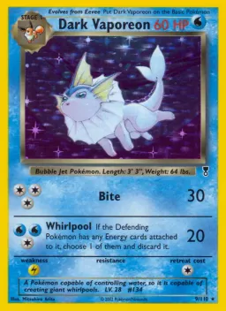 Dark Vaporeon 9 Legendary Collection