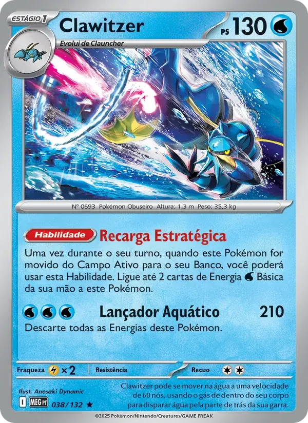 Clawitzer 038/132 Megaevolução