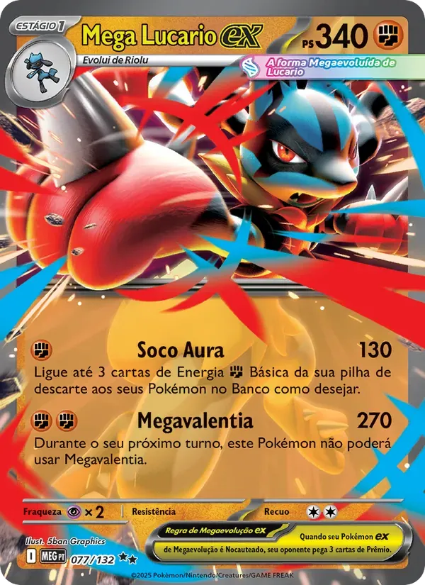 Mega Lucario ex 077/132 Megaevolução