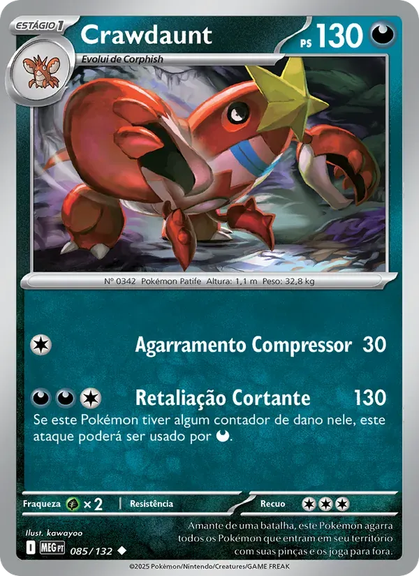 Crawdaunt 085/132 Megaevolução