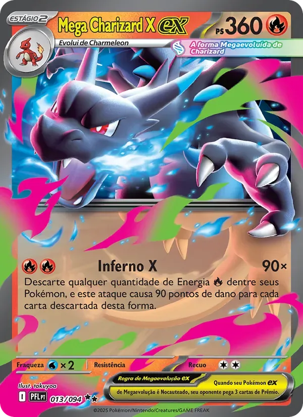 Mega Charizard X ex 013/94 Fogo Fantasmagórico