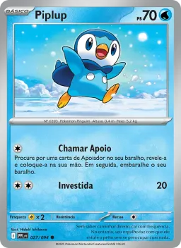 Piplup 027 Fogo Fantasmagórico