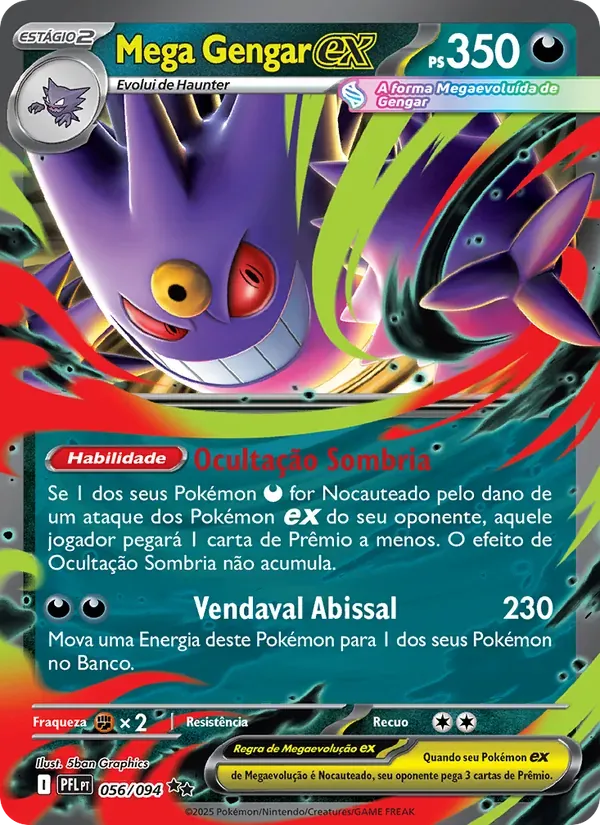 Mega Gengar ex 056/94 Fogo Fantasmagórico