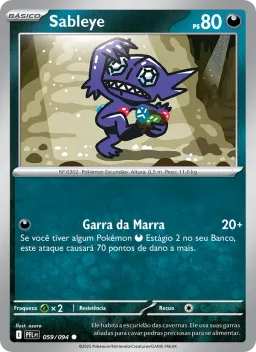 Sableye 059 Fogo Fantasmagórico