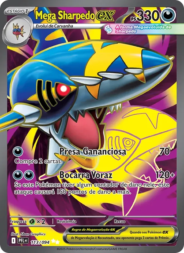 Mega Sharpedo ex 113/94 Fogo Fantasmagórico