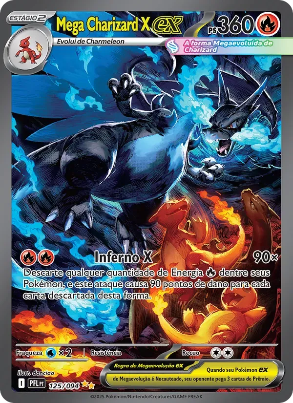 Mega Charizard X ex 125/94 Fogo Fantasmagórico