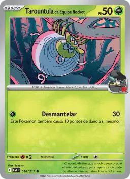 Tarountula da Equipe Rocket 018 Heróis Excelsos