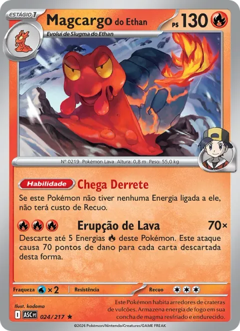 Magcargo do Ethan 024/217