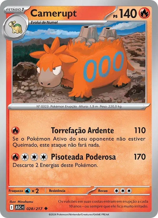 Camerupt 028/217 Heróis Excelsos