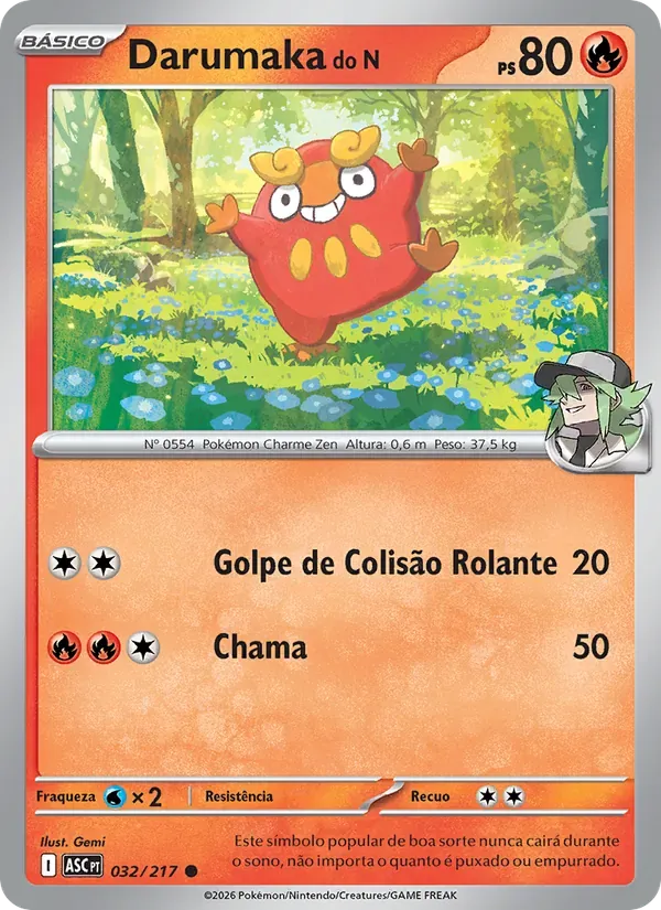 Darumaka do N 032/217 Heróis Excelsos
