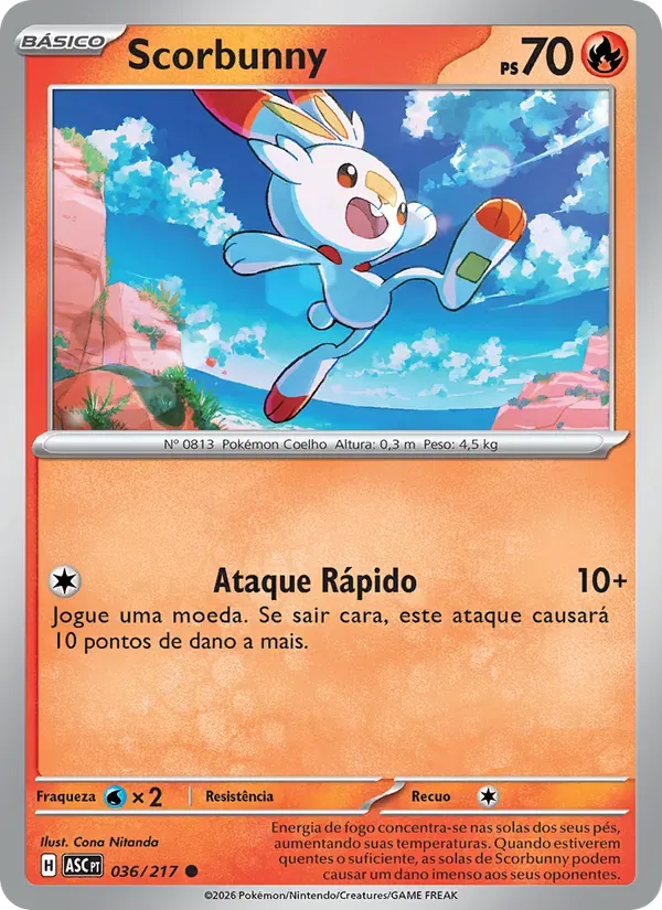 Scorbunny 036/217 Heróis Excelsos