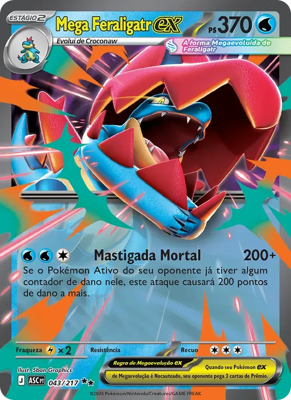 Mega Feraligatr ex 043/217 Heróis Excelsos