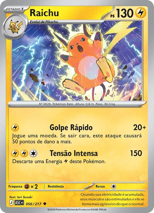 Raichu 056/217 Heróis Excelsos