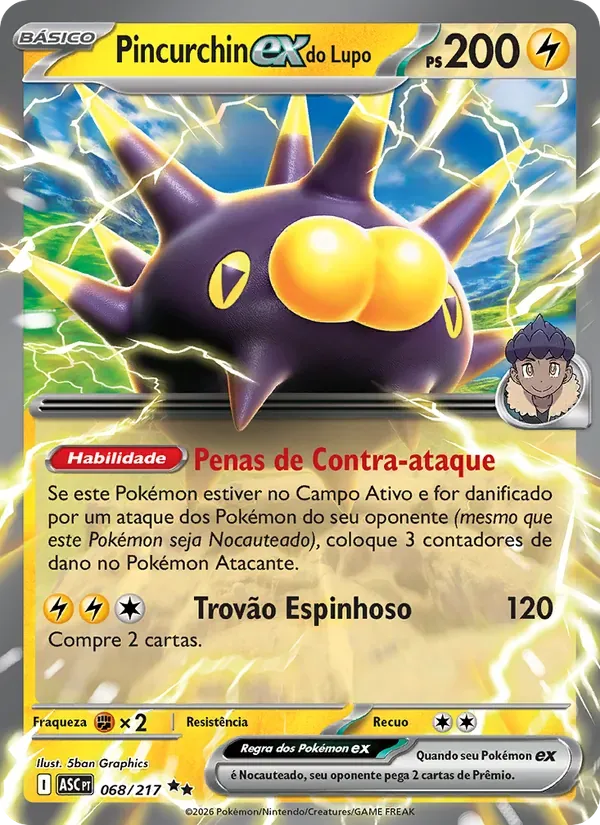 Pincurchin ex do Lupo 068/217 Heróis Excelsos
