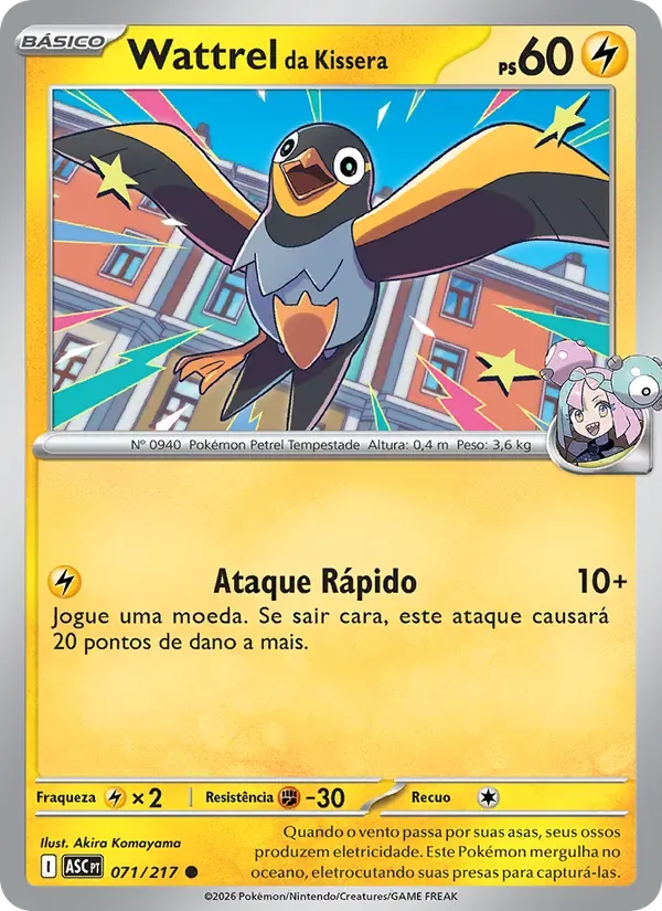 Wattrel da Kissera 071/217 Heróis Excelsos