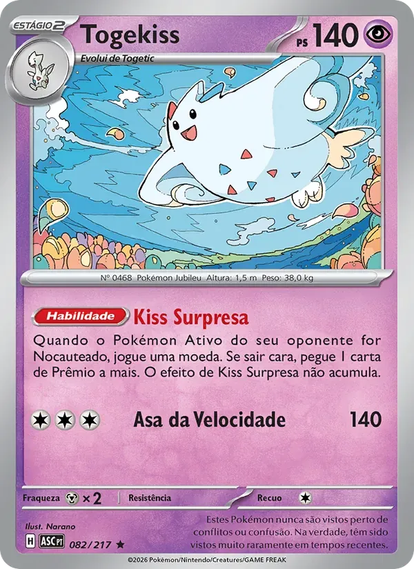 Togekiss 082/217 Heróis Excelsos