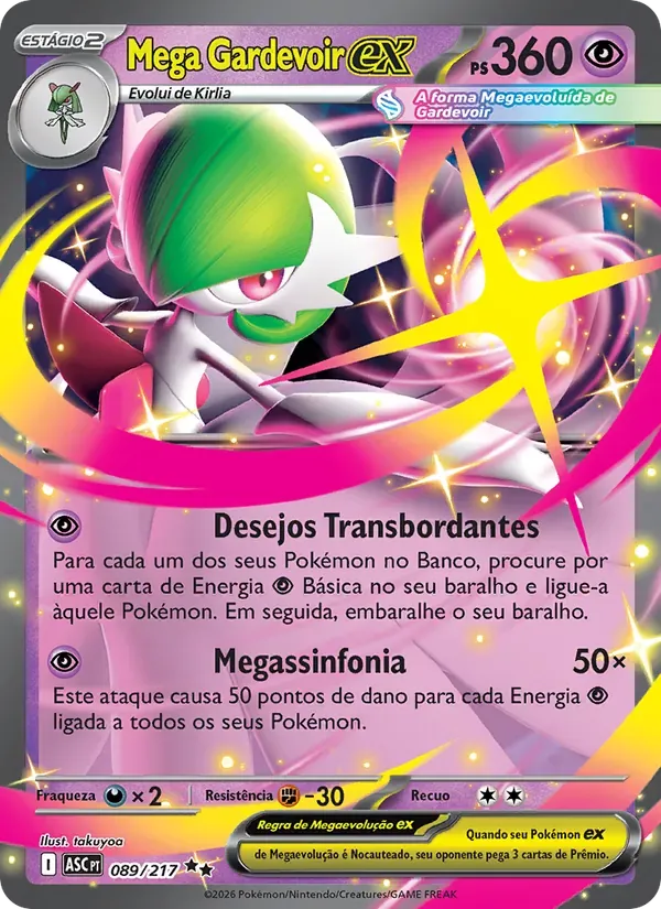 Mega Gardevoir ex 089/217 Heróis Excelsos