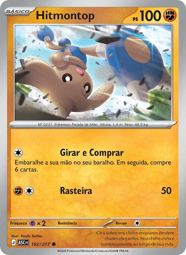 Hitmontop 102/217 Heróis Excelsos