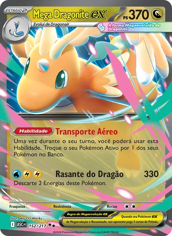 Mega Dragonite ex 152/217 Heróis Excelsos