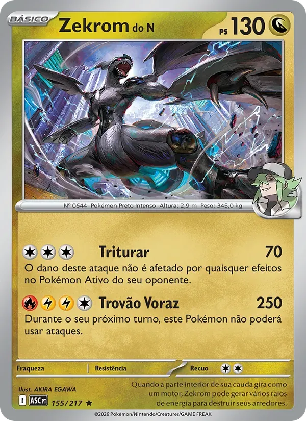 Zekrom do N 155/217 Heróis Excelsos