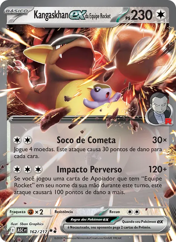 Kangaskhan ex da Equipe Rocket 162/217 Heróis Excelsos