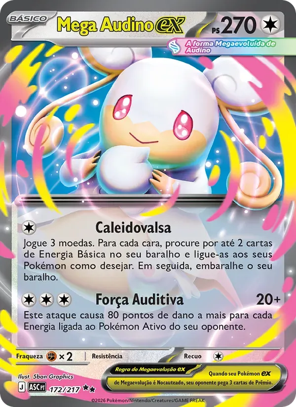 Mega Audino ex 172/217 Heróis Excelsos