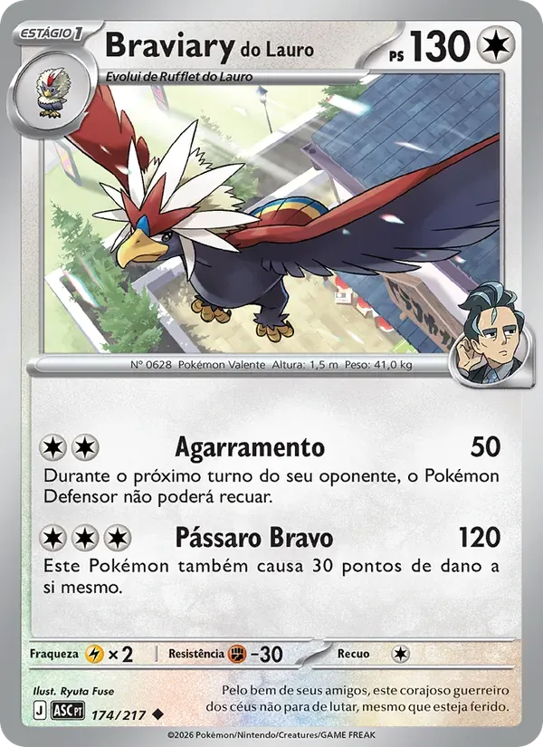 Braviary do Lauro 174/217 Heróis Excelsos