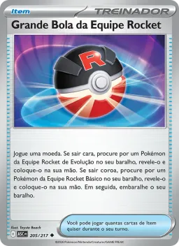 Grande Bola da Equipe Rocket 205 Heróis Excelsos