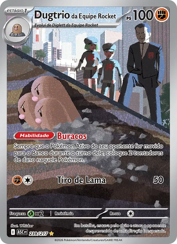 Dugtrio da Equipe Rocket 239/217 Heróis Excelsos