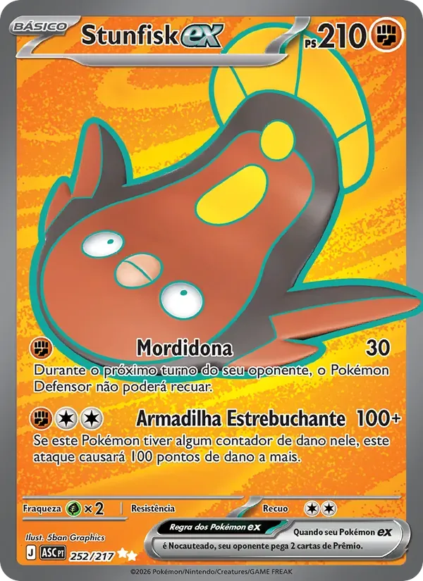 Stunfisk ex 252/217 Heróis Excelsos