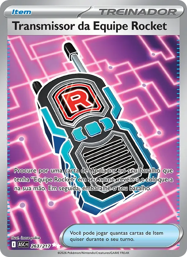 Transmissor da Equipe Rocket 263/217 Heróis Excelsos