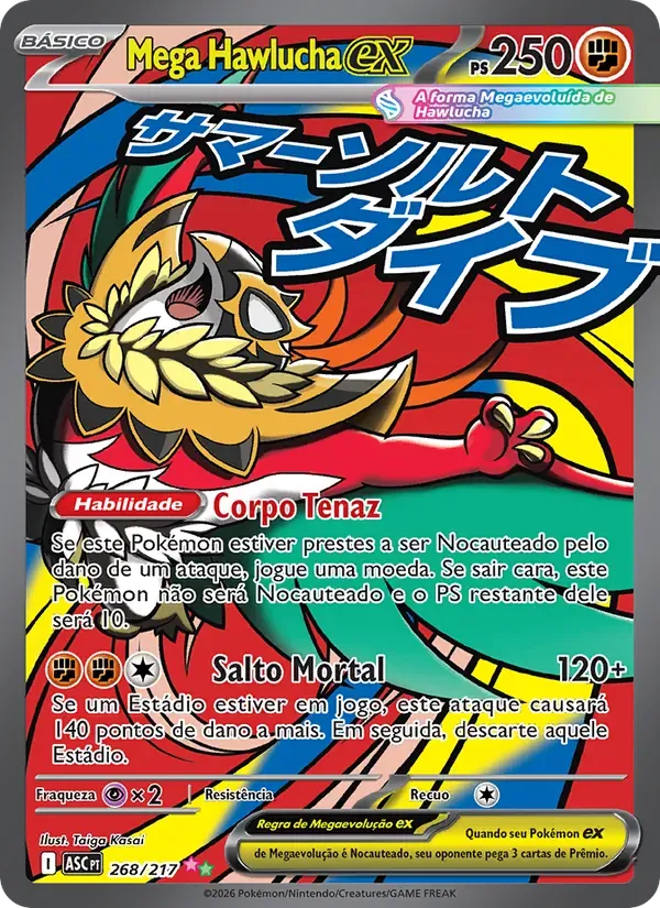 Mega Hawlucha ex 268/217 Heróis Excelsos