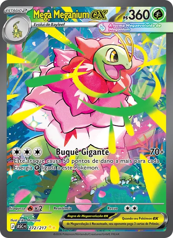 Mega Meganium ex 272/217 Heróis Excelsos