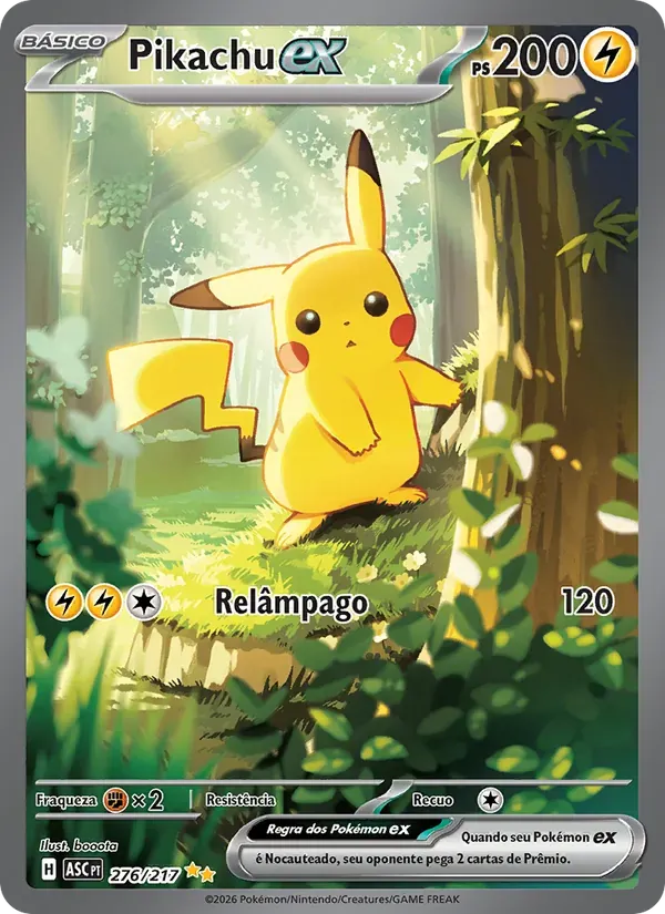 Pikachu ex 276/217 Heróis Excelsos