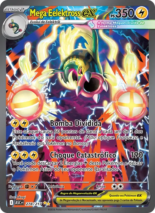 Mega Eelektross ex 278/217 Heróis Excelsos
