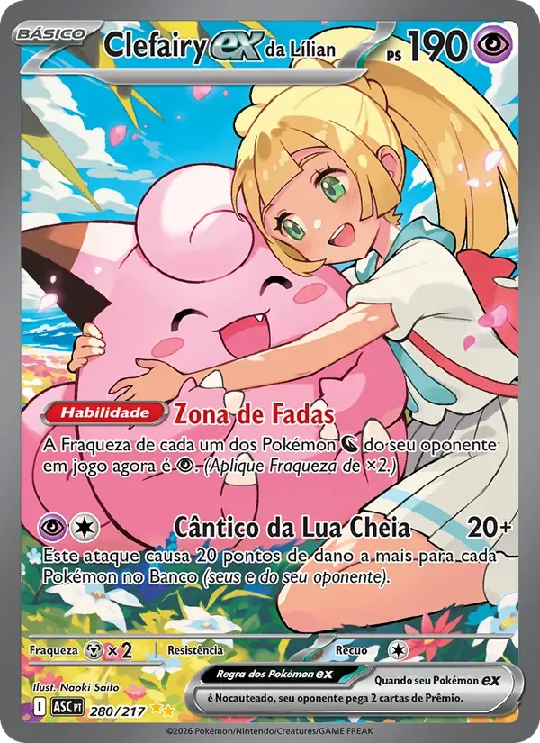 Clefairy ex da Lílian 280/217 Heróis Excelsos