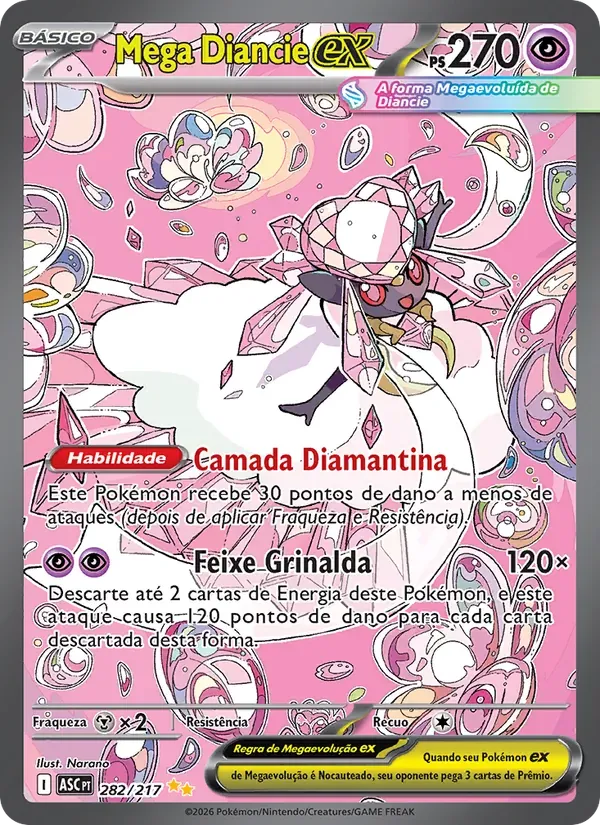 Mega Diancie ex 282/217 Heróis Excelsos