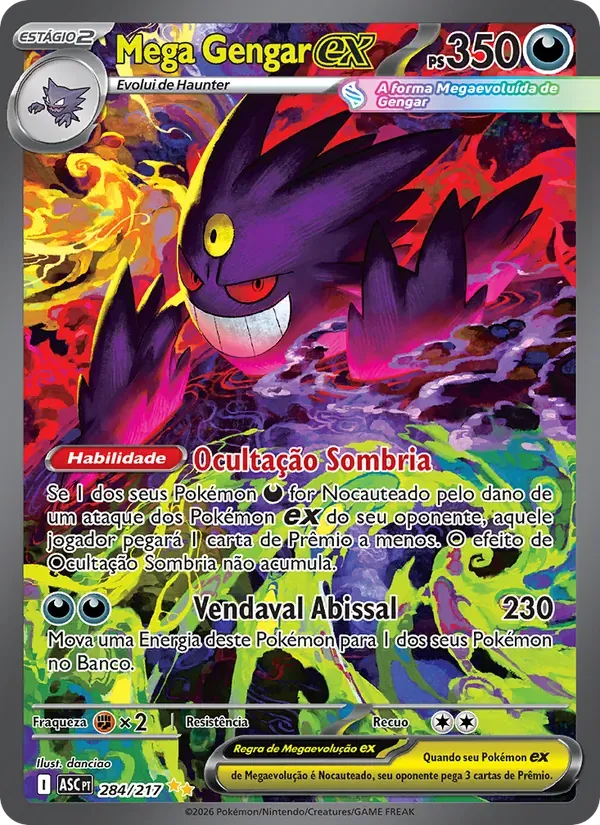 Mega Gengar ex 284/217 Heróis Excelsos