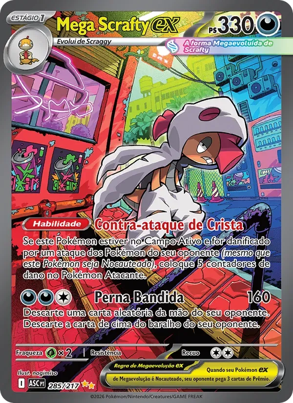 Mega Scrafty ex 285/217 Heróis Excelsos