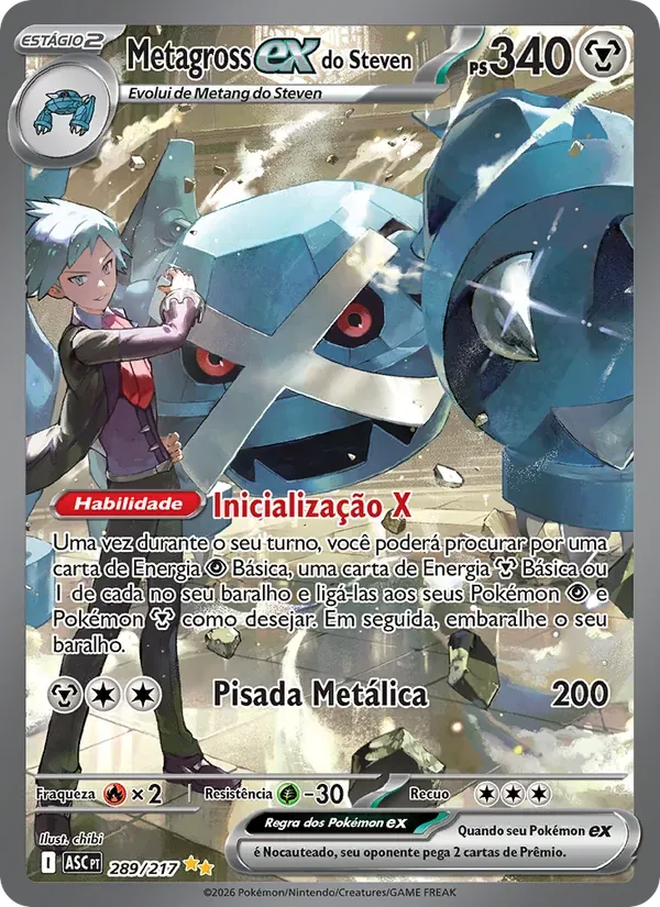 Metagross ex do Steven 289/217 Heróis Excelsos