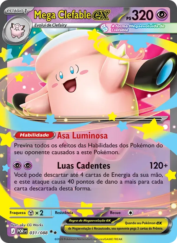 Mega Clefable ex 031/88 Equilíbrio Perfeito
