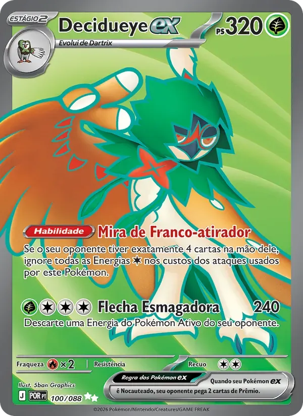 Decidueye ex 100/88 Equilíbrio Perfeito